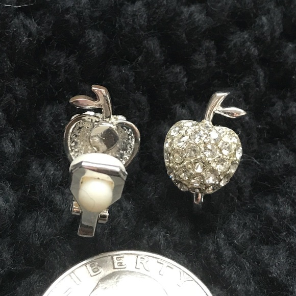 Apple Rhinestone earrings - Picture 4 of 5